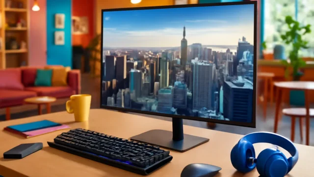 Monitor Samsung 4K UHD de 32 polegadas (LU32J590UQNXZA) – Resolução 4K, AMD FreeSync e Modo de Jogo