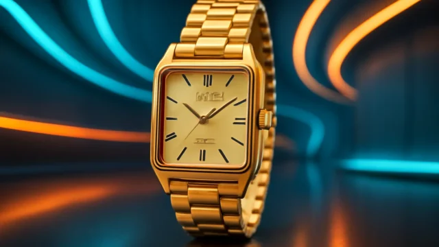 Casio LTP-V007G-9B Relógio Feminino Retangular Dourado em Aço Inoxidável