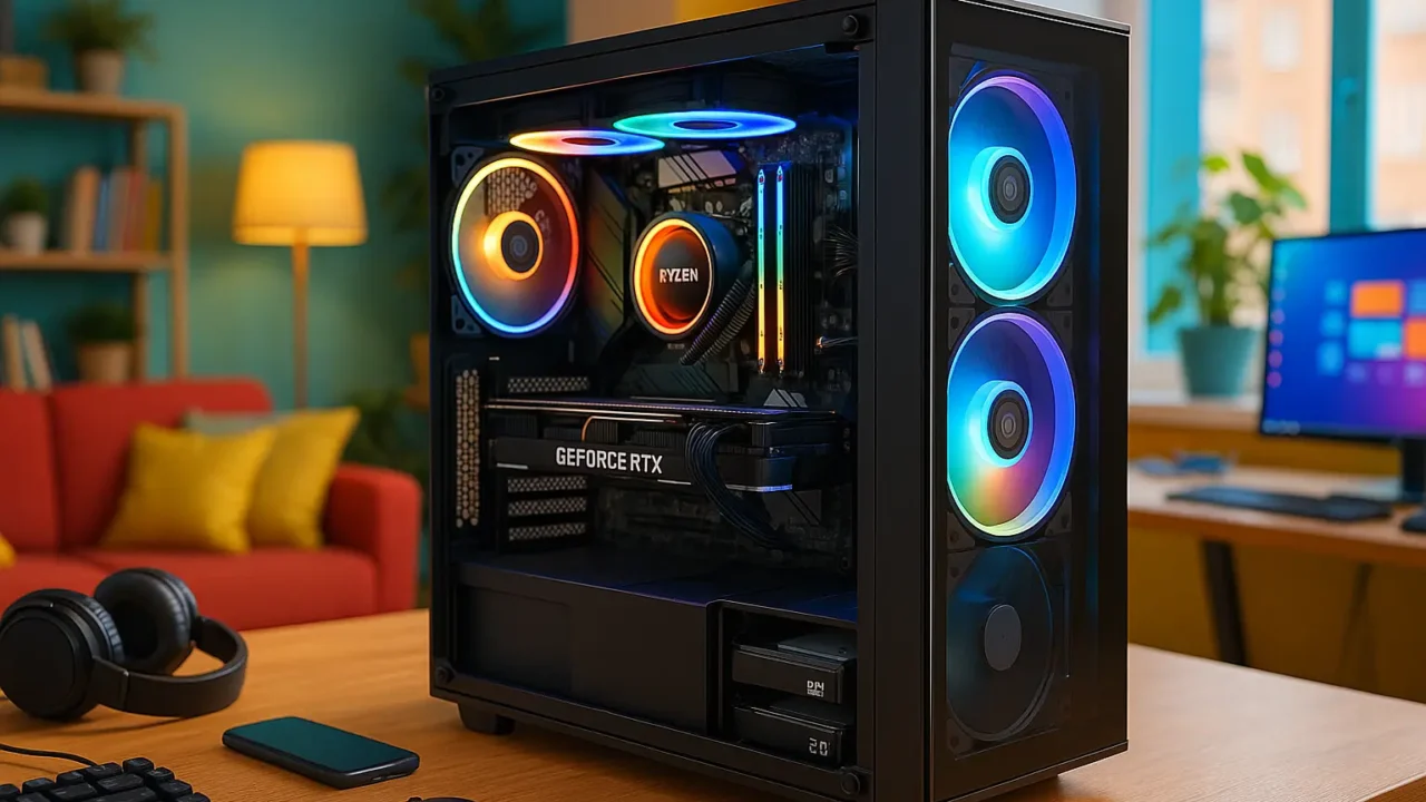 Monte seu PC: Ryzen 9 9900X3D, RTX 5070 Ti, 32GB, 2TB SSD