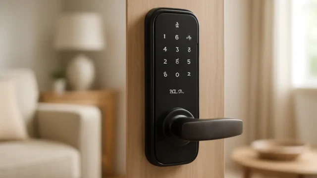 Fechadura Digital Papaiz Smart Lock Com Senha SL 100 Preta