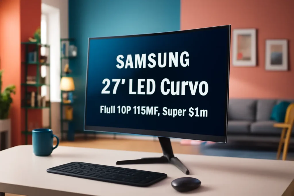 Monitor 27" LED Samsung - Full HD, HDMI, Curvo, Super Slim