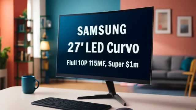 Monitor 27" LED Samsung - Full HD, HDMI, Curvo, Super Slim