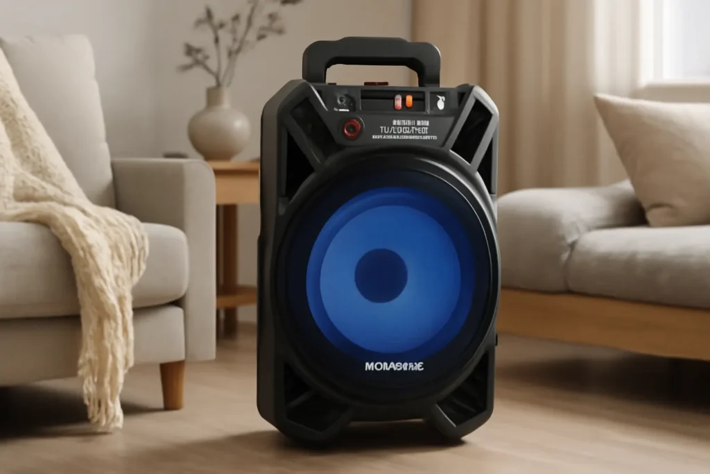 Caixa de Som Amplificada Mondial Thunder XII: Som Potente e Conectividade Sem Fios