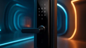 Fechadura Digital SL100 Smart Lock Embutida Com Senha e Cartão Preta: Segurança e Tecnologia de Ponta