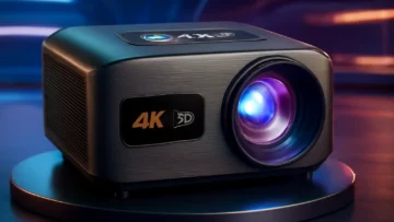 Bettdow Projetor 4K 3D 25000 Lumens Full HD 1080p Compatível com Android 9.0 e Google TV