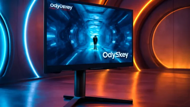 SAMSUNG Monitor Gamer Odyssey 25", FHD, 240 Hz, 1ms, com Ajuste de Altura, HDMI, DP, Gsync, Freesync, Preto, Série G40