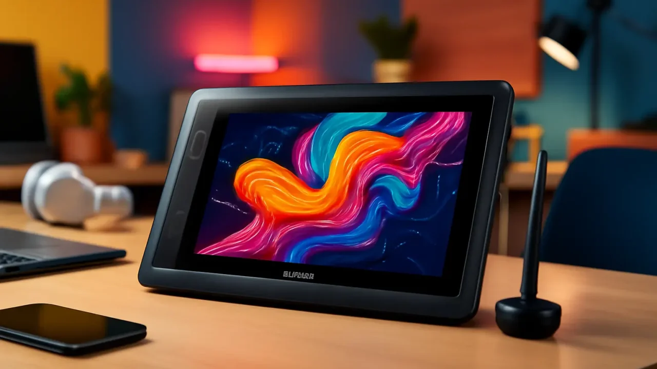 HUION Tablet Gráfico Kamvas Pro 12: Tela Laminada, Stylus Sem Bateria e Alta Sensibilidade à Pressão