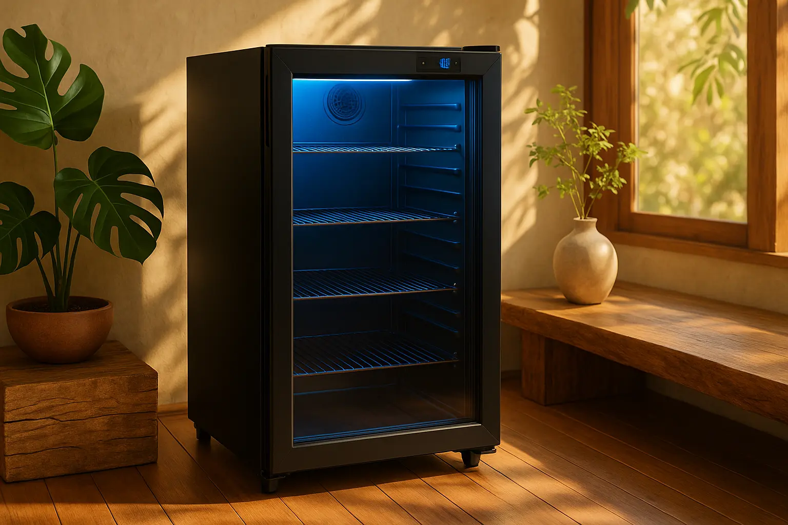 Cervejeira Blue Light 100L Porta de Vidro Venax