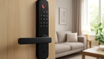 Fechadura Digital SL205 com Biometria, Senha, Cartão e Chave