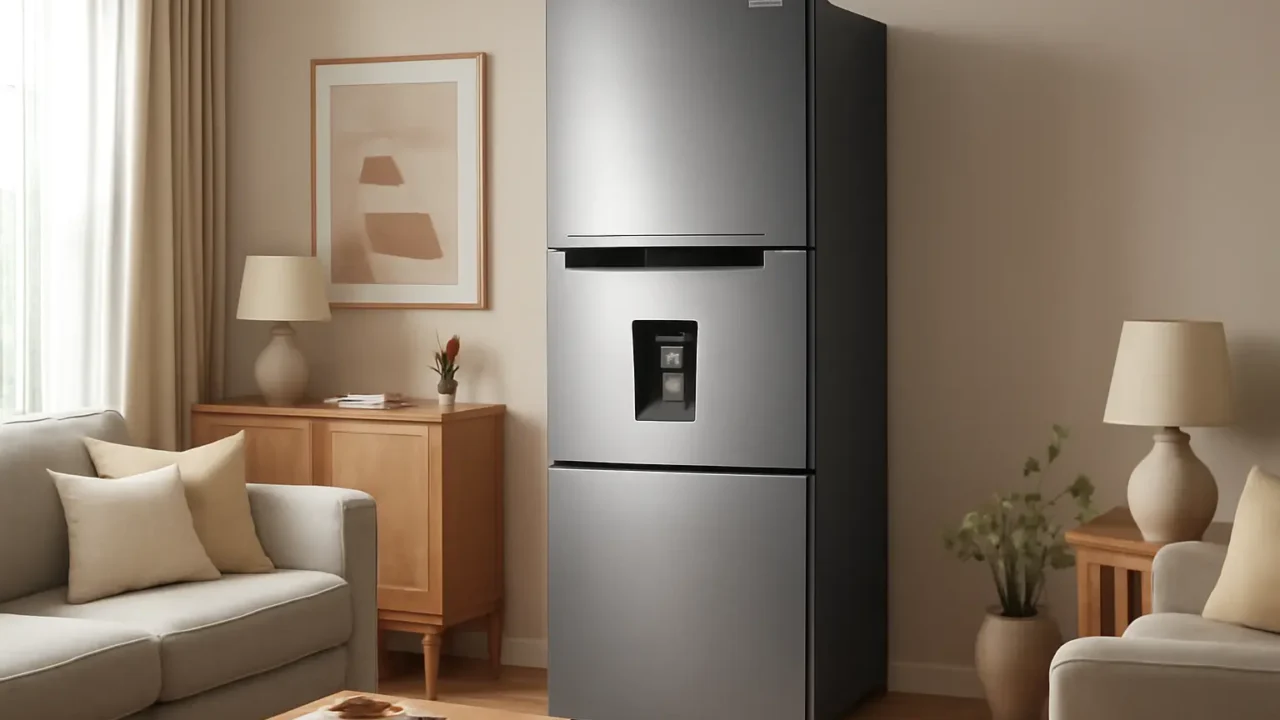 Geladeira Samsung RF49A Inverter Frost Free 3 Portas com Dispenser de Água 470L Inox Look