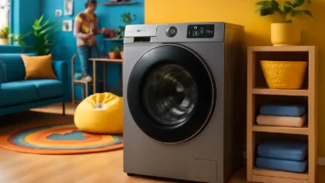 Samsung Lavadora de Roupas Digital Inverter Porta Black WW11T Inox 11kg