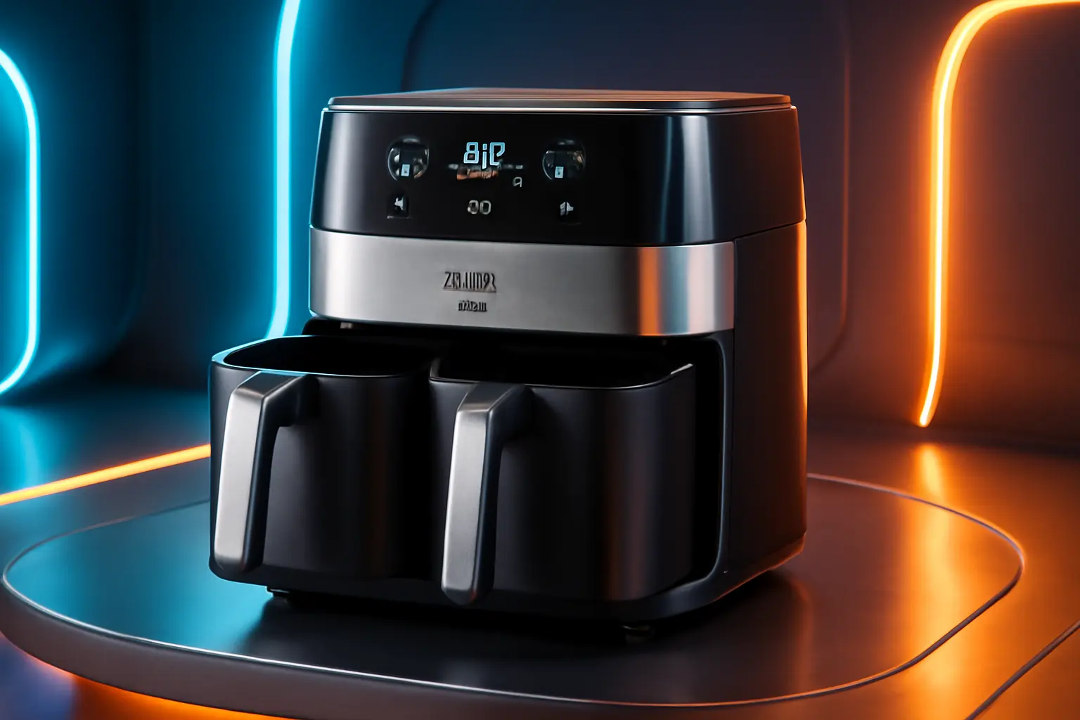 Fritadeira Sem Óleo Air Fryer Arno Dual 8,3L AFD2: Cestos Duplos Independentes, Função SYNC, Painel Digital, Inox, 1800W