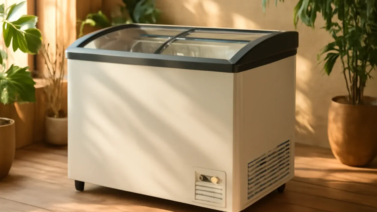 Freezer Expositor Horizontal Eos 120 Litros Eco Gelo com Tampa de Vidro