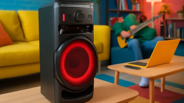 Caixa Acústica LG Xboom RNC9 - Multi Bluetooth, Graves Potentes, Entrada de Microfone e Guitarra
