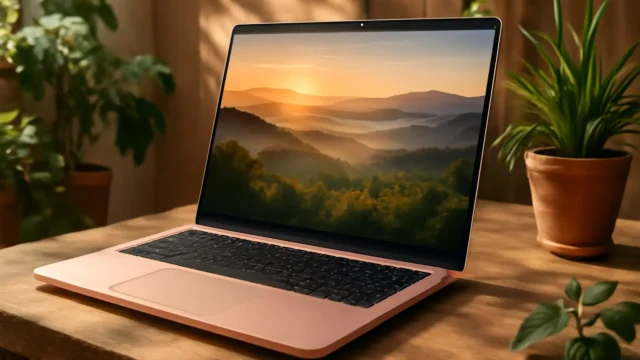 Laptop Rosa 15,6" com CPU Intel Quad Core, 16 GB RAM e 512 GB SSD