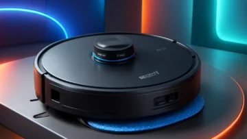 LILIN Robô Aspirador de Pó XR500: Navegação LiDAR, Aspirador e Esfregão 2 em 1