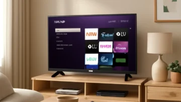 Smart TV 32" AOC Roku 32S5045/78G: HDMI, USB, Wifi, e Conversor Digital