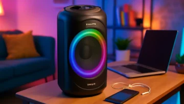 WAAW by ALOK Caixa de Som INFINITE 100 Bluetooth - Potência, Autonomia e Design para Festas