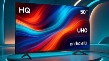 Smart TV HQ 50" UHD Tela Sem Bordas Android 13 Design Slim