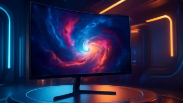 Monitor Curvo 27 Polegadas 100Hz Full HD LED – 1500R, 1MS, 98% sRGB, HDMI/VGA, Adaptive Sync, Ajuste de Inclinação