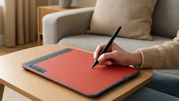 Mesa Digitalizadora HUION HS611: Tablet Gráfico com Teclas de Atalho e Caneta Sem Bateria
