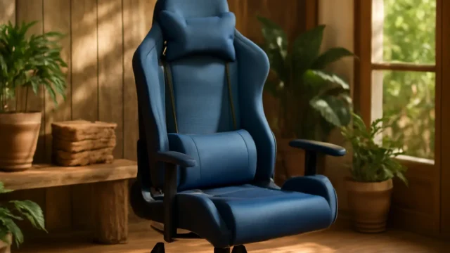 Cadeira Gamer Vickers Azul Fortrek: Conforto e Estilo para Longas Sessões de Jogo