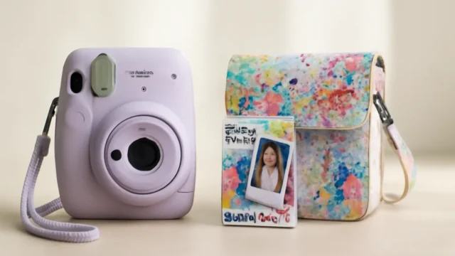 Kit Câmera Instax Mini 12 com Pack 10 Fotos Spray Art e Bolsa Spray Art