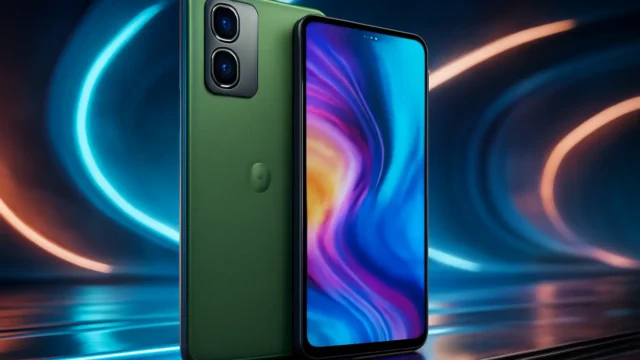 Smartphone Motorola Moto G54 5G - 256GB 16GB (8GB RAM+8GB Ram Boost) AI Camera 50MP Tela FHD 5000 mAh NFC Verde - Vegan Leather