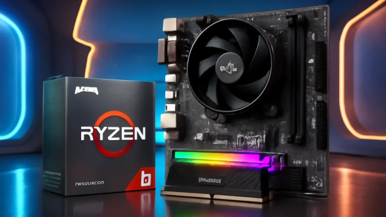 Kit Upgrade AMD Ryzen 5 5600GT, B450M, 2x8GB DDR4 3200MHz RGB Pronto para Usar