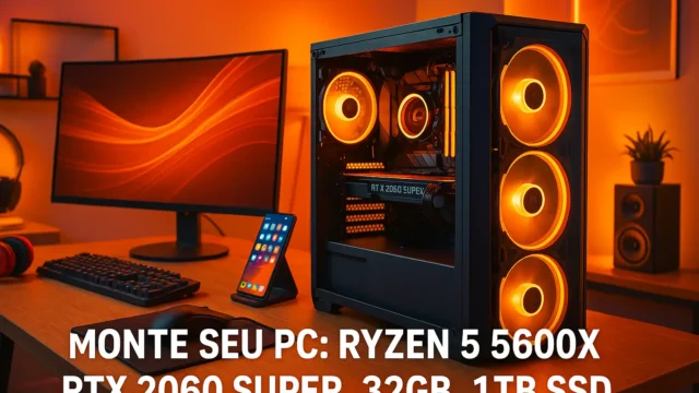 Monte seu PC: Ryzen 5 5600X, RTX 2060 Super, 32GB, 1TB SSD