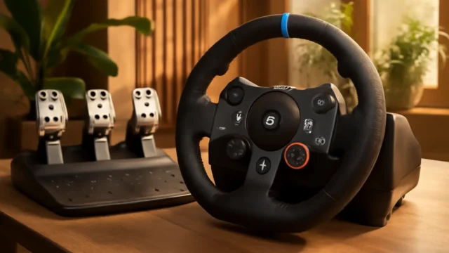 Volante Logitech G29 Driving Force: Pedais com Force Feedback para PS5, PS4, PS3 e PC