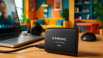 Samsung SSD Portátil T9 4TB: Velocidade e Durabilidade para Profissionais