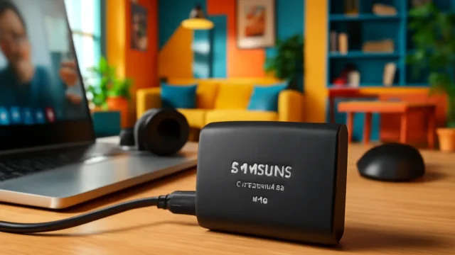 Samsung SSD Portátil T9 4TB: Velocidade e Durabilidade para Profissionais