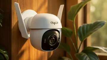 Tapo C520WS - Câmera de vigilância Wi-Fi externa 360°, resolução QHD 2K, visão noturna colorida Starlight, detecção de IA múltipla