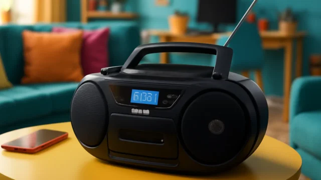 Philips Leitor de CD Cassete Estéreo AZ328 - Boombox Portátil com USB, FM e MP3