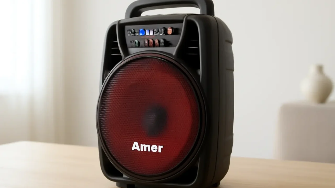Amvox Caixa de Som Amplificada ACA 600 Bagvox Red - 600W RMS, Bluetooth, Equalizador, USB, Bateria Recarregável