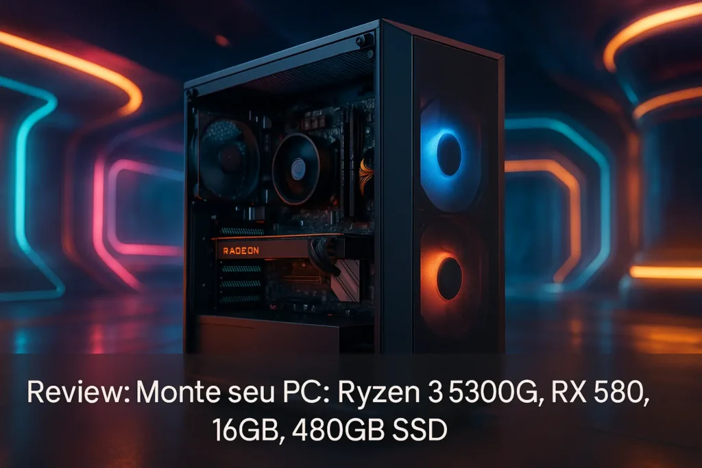 Monte seu PC: Ryzen 3 5300G, RX 580, 16GB, 480GB SSD