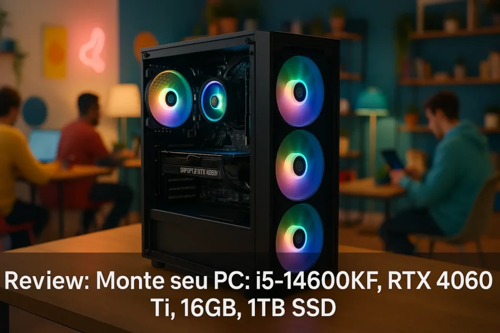 Monte seu PC: i5-14600KF, RTX 4060 Ti, 16GB, 1TB SSD