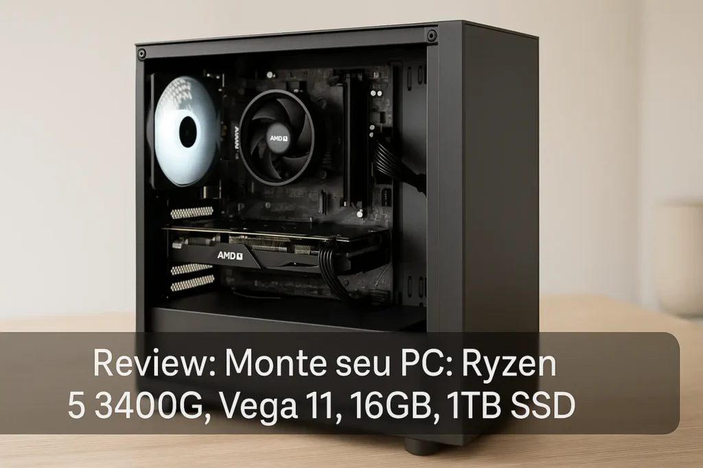 Monte seu PC: Ryzen 5 3400G, Vega 11, 16GB, 1TB SSD