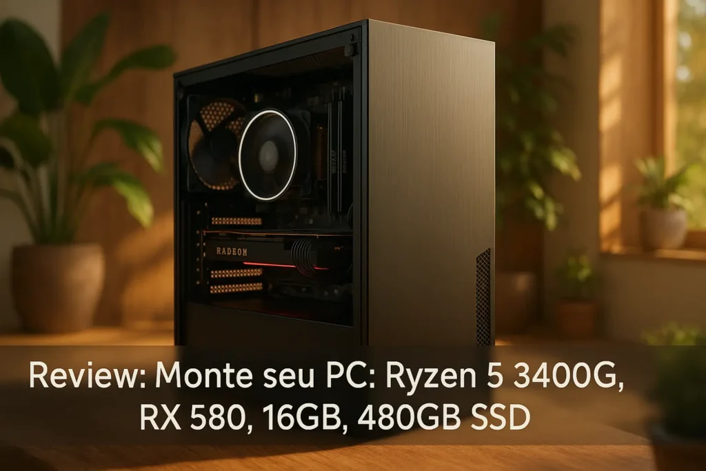Monte seu PC: Ryzen 5 3400G, RX 580, 16GB, 480GB SSD