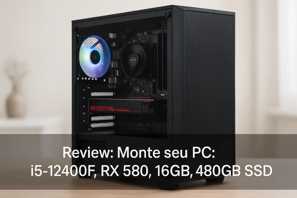 Monte seu PC: i5-12400F, RX 580, 16GB, 480GB SSD