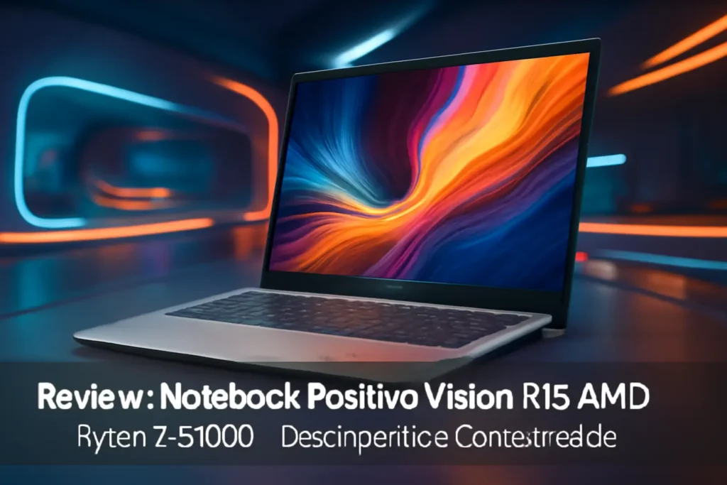 Notebook Positivo Vision R15 AMD® Ryzen 7-5700U - Desempenho e Conectividade