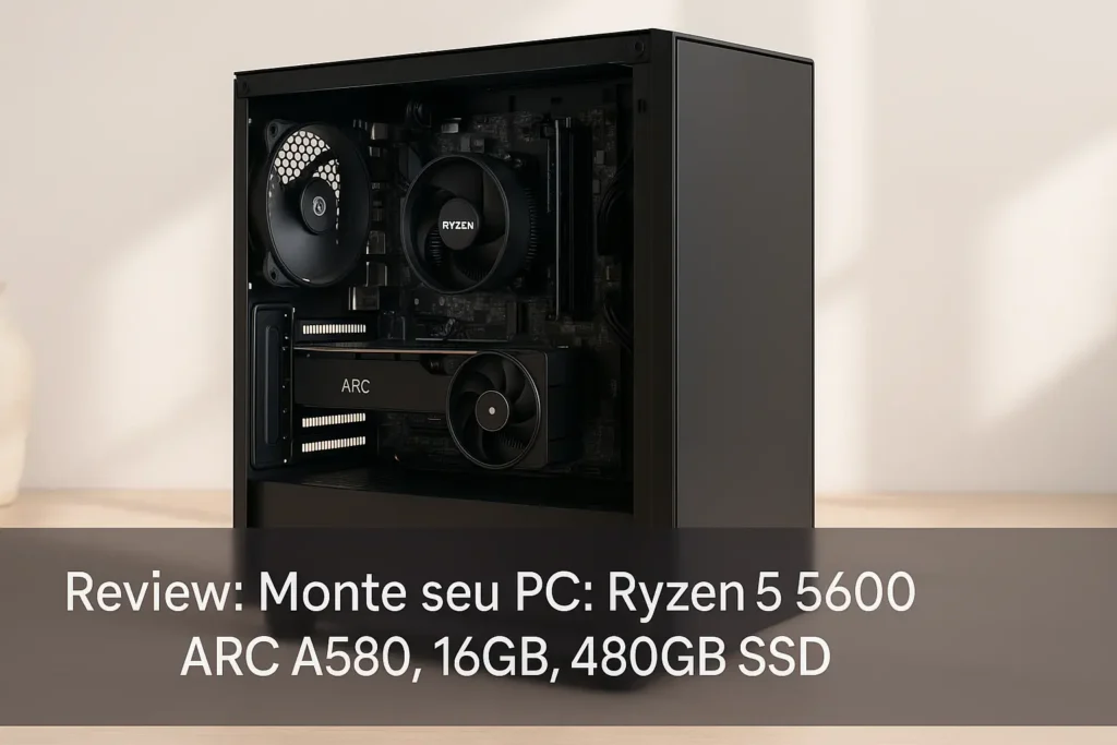 Monte seu PC: Ryzen 5 5600, ARC A580, 16GB, 480GB SSD