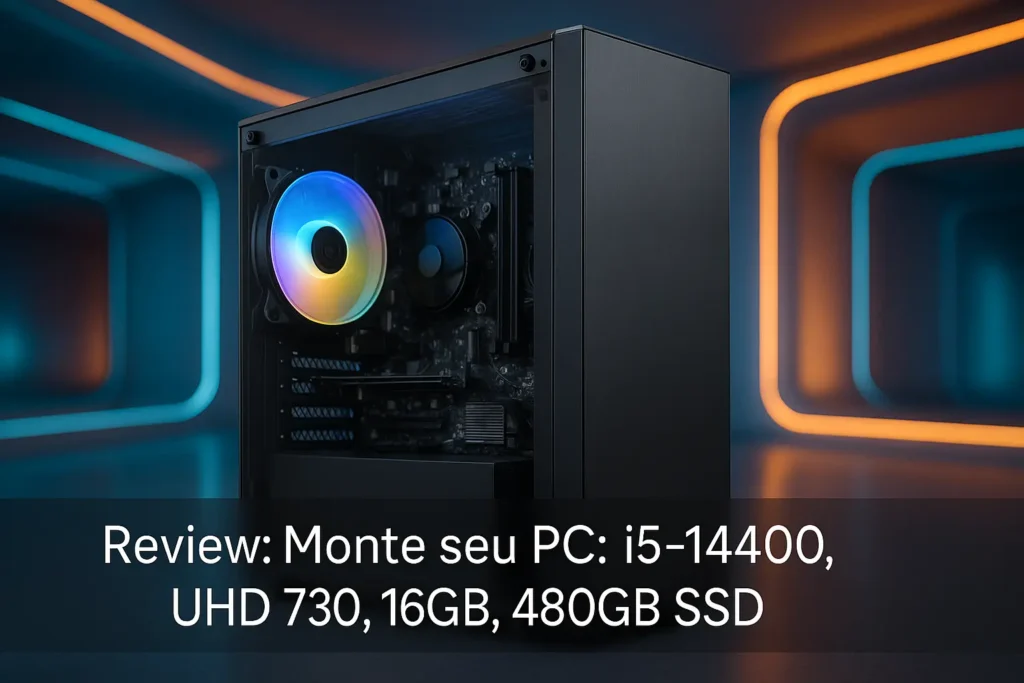 Monte seu PC: i5-14400, UHD 730, 16GB, 480GB SSD