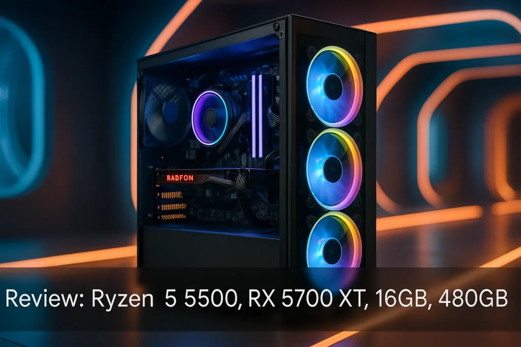 Monte seu PC: Ryzen 5 5500, RX 5700 XT, 16GB, 480GB SSD