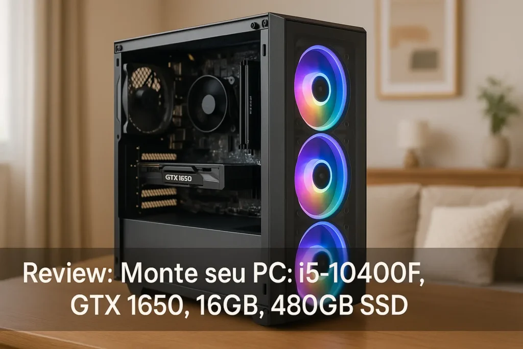 Monte seu PC: i5-10400F, GTX 1650, 16GB, 480GB SSD