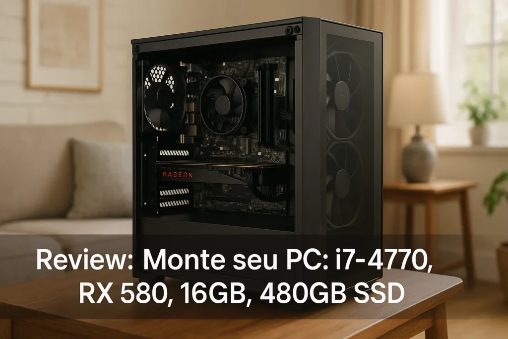 Monte seu PC: i7-4770, RX 580, 16GB, 480GB SSD