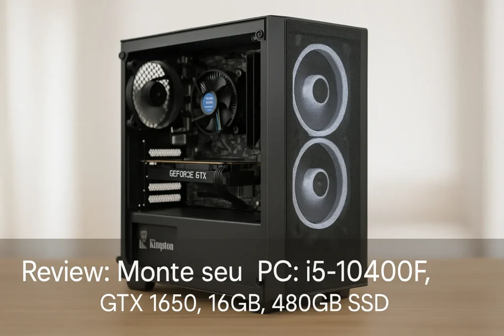 Monte seu PC: i5-10400F, GTX 1650, 16GB, 480GB SSD