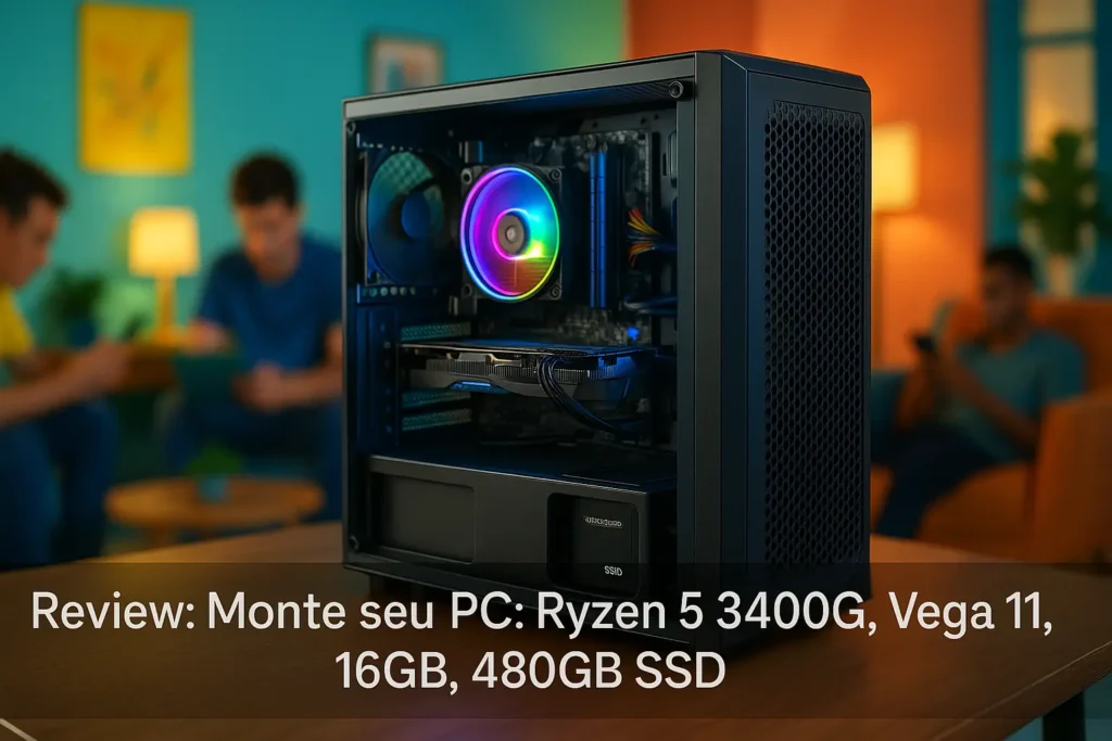 Monte seu PC: Ryzen 5 3400G, Vega 11, 16GB, 480GB SSD