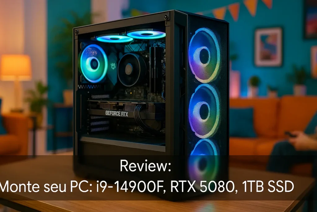 Monte seu PC: i9-14900F, RTX 5080, 32GB, 1TB SSD